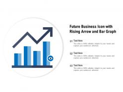 Future business icon with rising arrow and bar graph