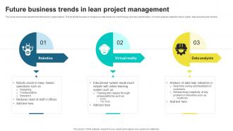 Future Business Trends In Lean Sculpting Success A Guide To Lean Project Management PM SS