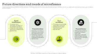 Future Directions And Trends Of Navigating The World Of Microfinance Basics To Innovation Fin SS