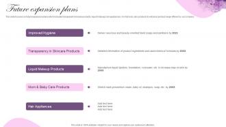Future Expansion Plans Cosmetic Brand Company Profile Ppt Rules
