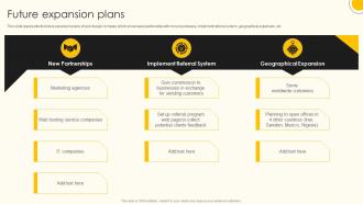 Future Expansion Plans Web Design Company Profile Ppt Show Background Image