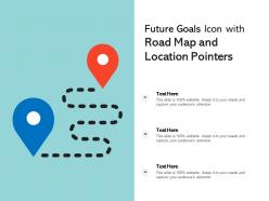 Future goals icon with road map and location pointers