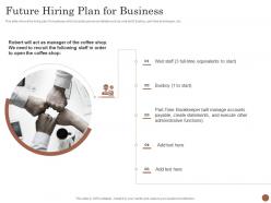 Future hiring plan for business business plan for opening a cafe ppt powerpoint presentation ideas