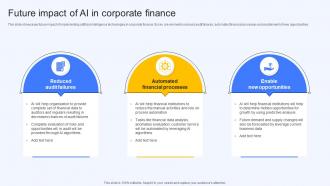 Future Impact Of Ai In Corporate Finance Ai Finance Use Cases AI SS V