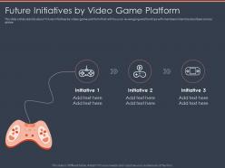 Future initiatives by video game platform