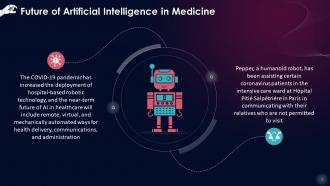 Future Of Artificial Intelligence In Healthcare Training Ppt