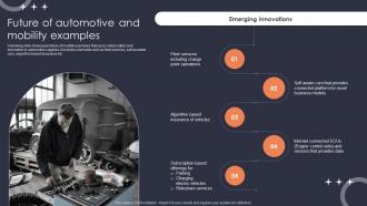 Future Of Automotive And Mobility Examples FIO SS