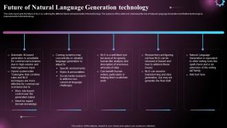 Future Of Natural Language Generation Technology Ppt Themes