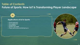 Future Of Sports How IoT Is Transforming Player Landscape Powerpoint Presentation Slides IoT CD Content Ready Interactive