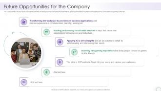 Future Opportunities For The Company It Company Report Sample