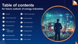 Future Outlook Of Energy Industries FIO MM Unique Impressive