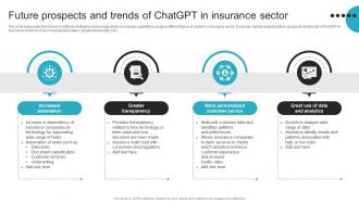 Future Prospects And Trends ChatGPT For Transitioning Insurance Sector ChatGPT SS V