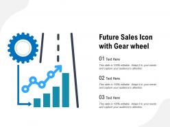 Future sales icon with gear wheel