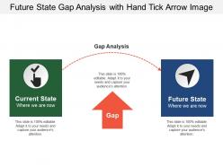 Future state gap analysis with hand tick arrow image