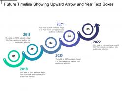 Future timeline showing upward arrow and year text boxes