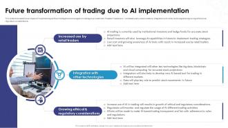 Future Transformation Of Trading Due To AI Implementation AI How Artificial Intelligence AI SS