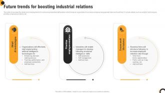 Future Trends For Boosting Industrial Relations