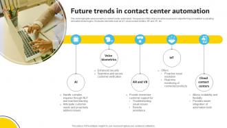Future Trends In Contact Center Automation