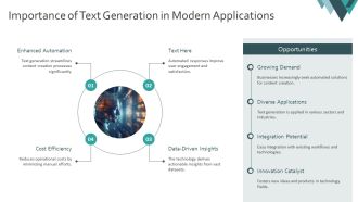 Future Trends In Text Generation Technology And Applications PPT Summary AT Adaptable Customizable