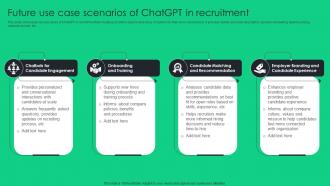 Future Use Case Scenarios Of ChatGPT In Unlocking Potential Of Recruitment ChatGPT SS V