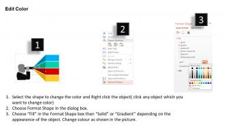 Instructions for changing a shape s color in Microsoft PowerPoint