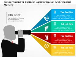 Future vision for business communication and financial matters flat powerpoint design