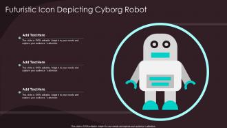 Futuristic icon depicting cyborg robot