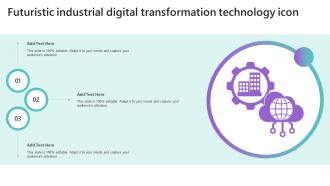 Futuristic Industrial Digital Transformation Technology Icon