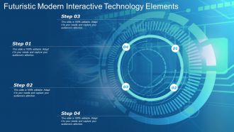 Futuristic modern interactive technology elements