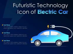 Futuristic technology icon of electric car