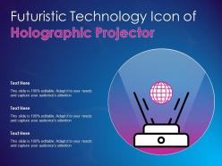 Futuristic technology icon of holographic projector