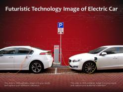 Futuristic technology image of electric car