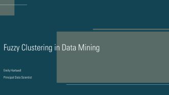 Fuzzy Clustering in Data Mining PPT Presentation VA