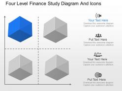 Fv four level finance study diagram and icons powerpoint template