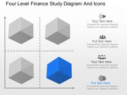 Fv four level finance study diagram and icons powerpoint template