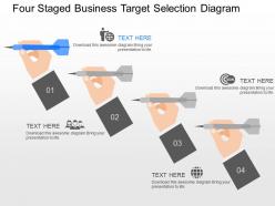 Fv four staged business target selection diagram powerpoint template
