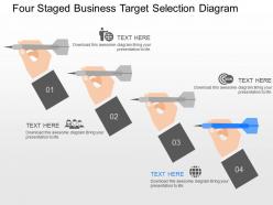 Fv four staged business target selection diagram powerpoint template