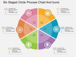 Fv six staged circle process chart and icons flat powerpoint design