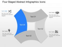 Fw four staged abstract infographics icons powerpoint template