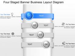 fx Four Staged Banner Business Layout Diagram Powerpoint Template