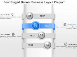 Fx four staged banner business layout diagram powerpoint template