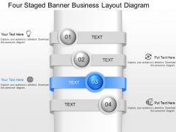 Fx four staged banner business layout diagram powerpoint template