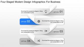 Fz four staged business option infographics powerpoint template