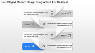 Fz four staged business option infographics powerpoint template