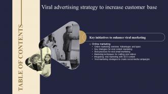 G112 Table Of Contents Viral Advertising Strategy To Increase Customer Base