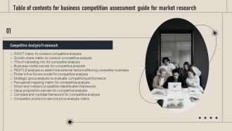 G113 Table Of Contents For Business Competition Assessment Guide For Market Research MKT SS V