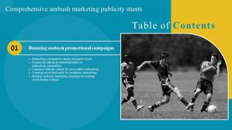 G115 Table Of Contents Comprehensive Ambush Marketing Publicity Stunts MKT SS V