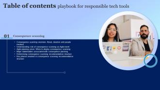 G119 Table Of Contents Playbook For Responsible Tech Tools Ppt Powerpoint Presentation File Tips