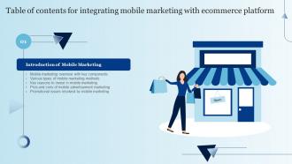 G124 Table Of Contents For Integrating Mobile Marketing With Ecommerce Platform MKT SS V