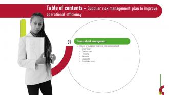 G160 Table Of Contents Supplier Risk Management Plan To Improve Operational Efficiency